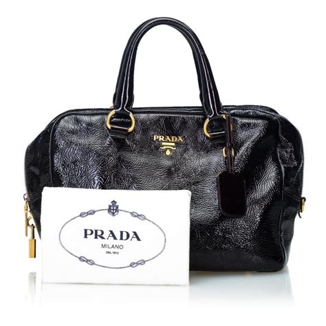 prada leather black|prada black leather handbag sale.